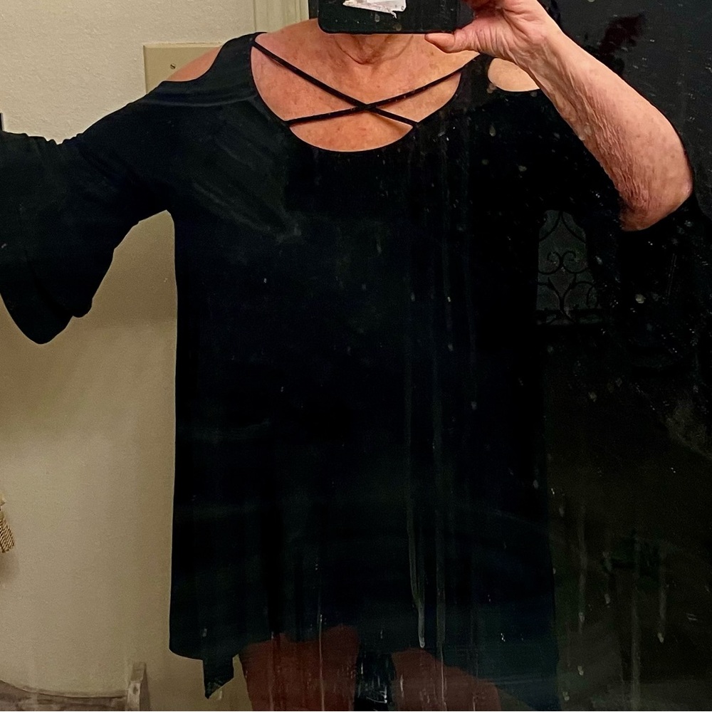Steampunk torrid cold shoulder tunic